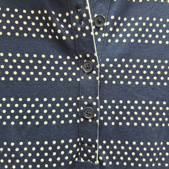 Lands' End Dress Sleeveless Knee Length Polka Dot Blue Casual Size Medium - Picture 6 of 6